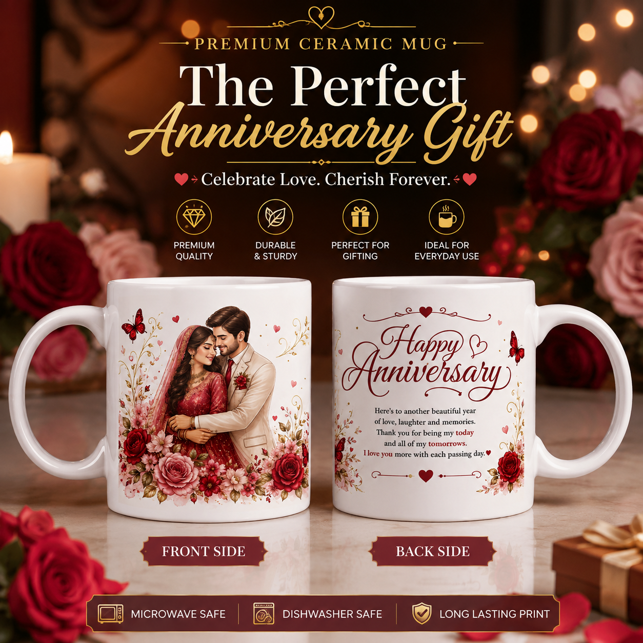Happy Anniversary Printed Coffee Mug