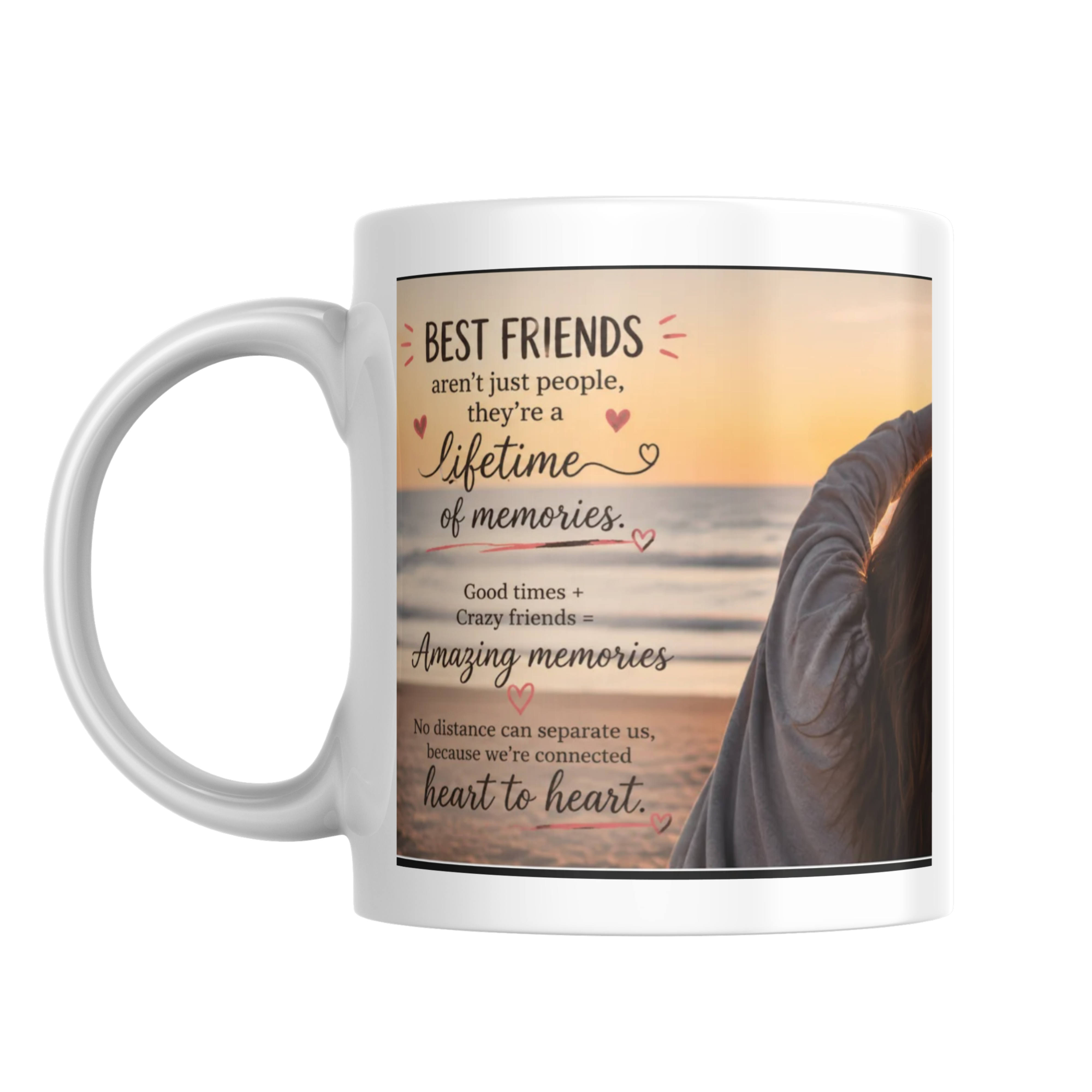 White Personalized Best Friend Birthday Ceramic Mug