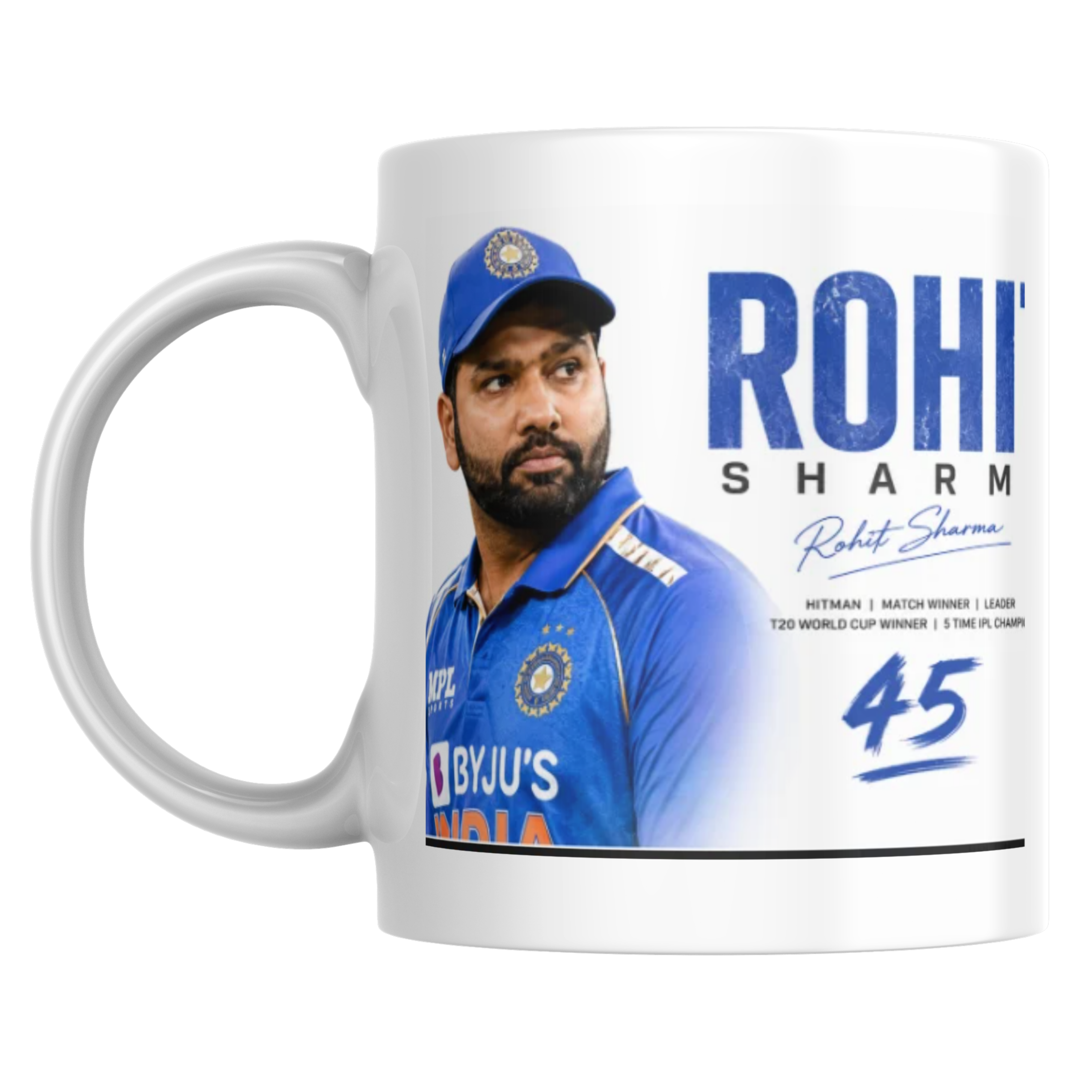 Hitman Rohit Sharma 45 T20 World Cup Champion Tribute Mug