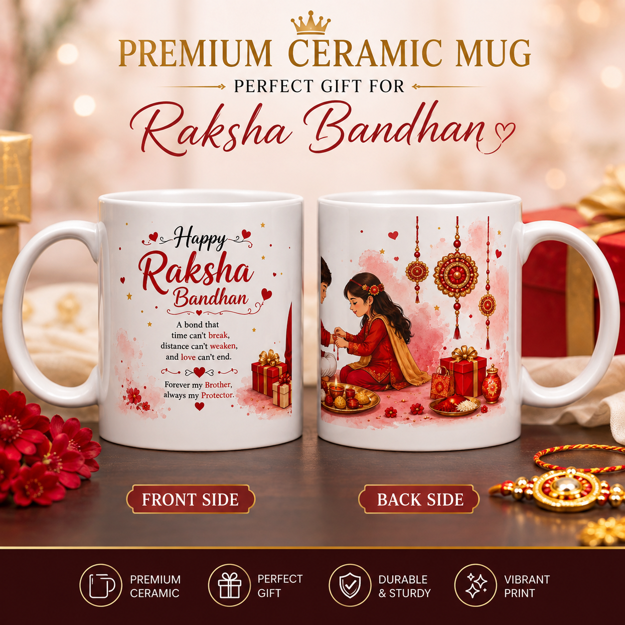 Happy Raksha Bandhan Color Changing Magic Ceramic Mug